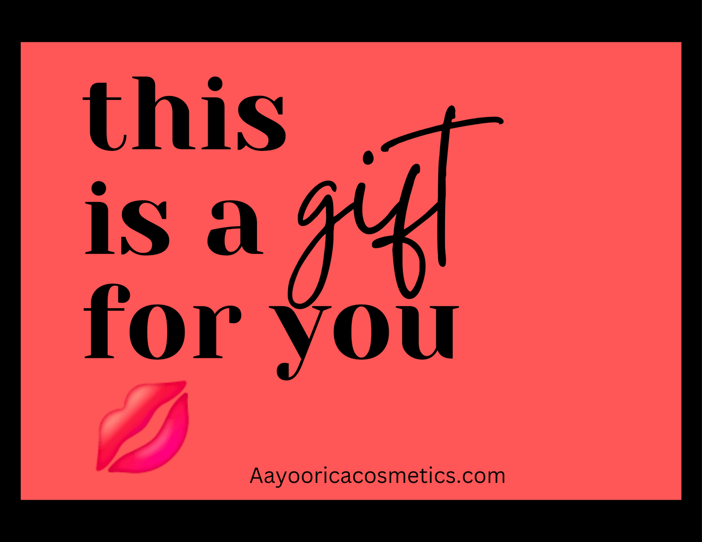 Aayoorica Cosmetics Gift Card